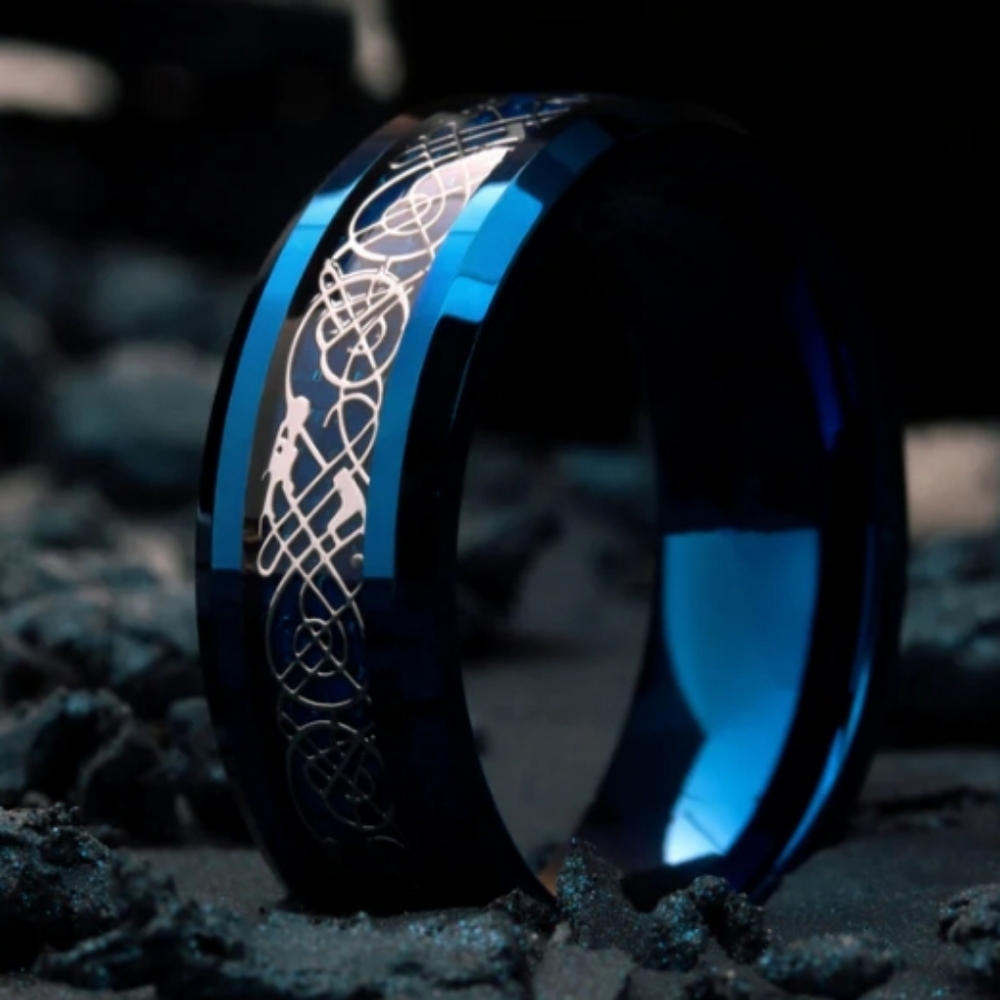 New The Blue Ocean Celtic Ring.